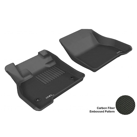 3D Maxpider NISSAN LEAF 2011-2013 KAGU BLACK R1 Floor Mat L1NS04911509